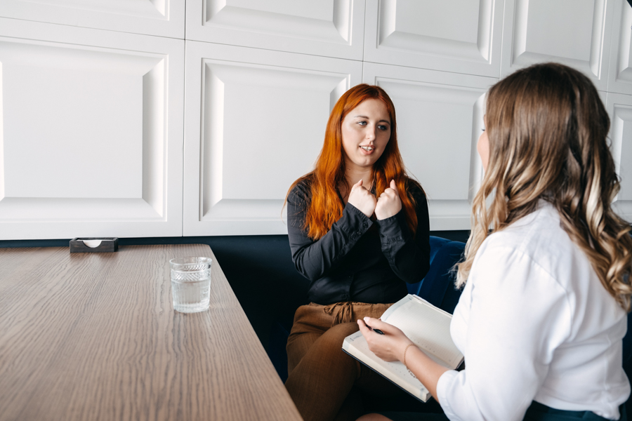 woman in individual therapy